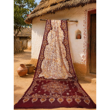 Santiniketani Batik Saree