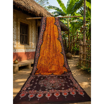 Santiniketani Batik Saree