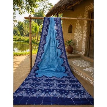 Santiniketani Batik Saree