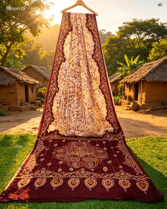 Santiniketani Batik Saree