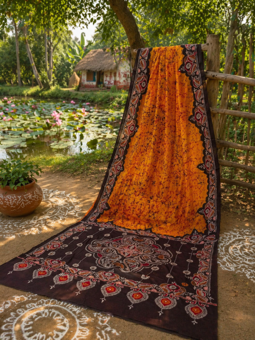 Santiniketani Batik Saree