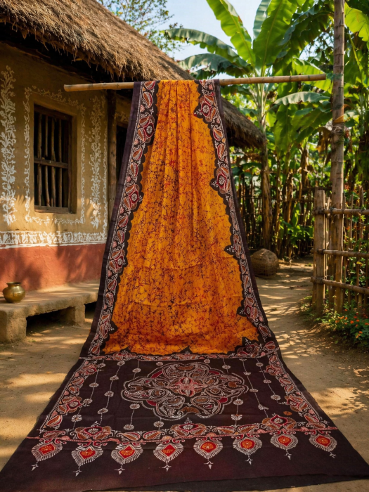 Santiniketani Batik Saree