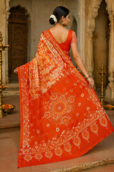 Santiniketani Batik Saree