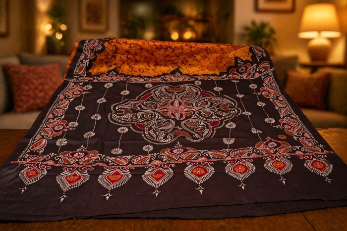 Santiniketani Batik Saree