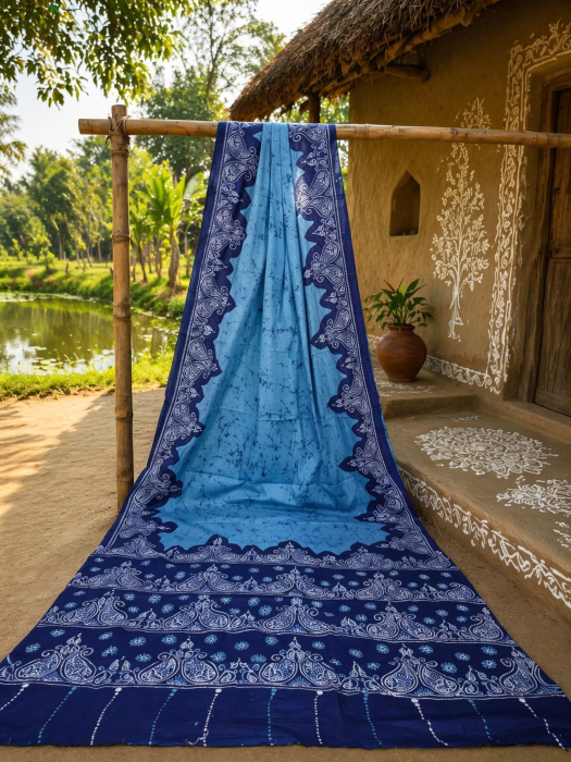 Santiniketani Batik Saree