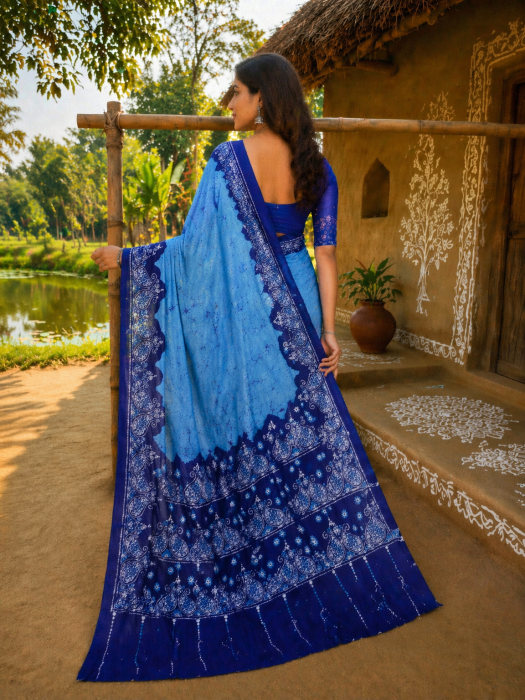 Santiniketani Batik Saree