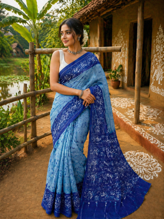 Santiniketani Batik saree